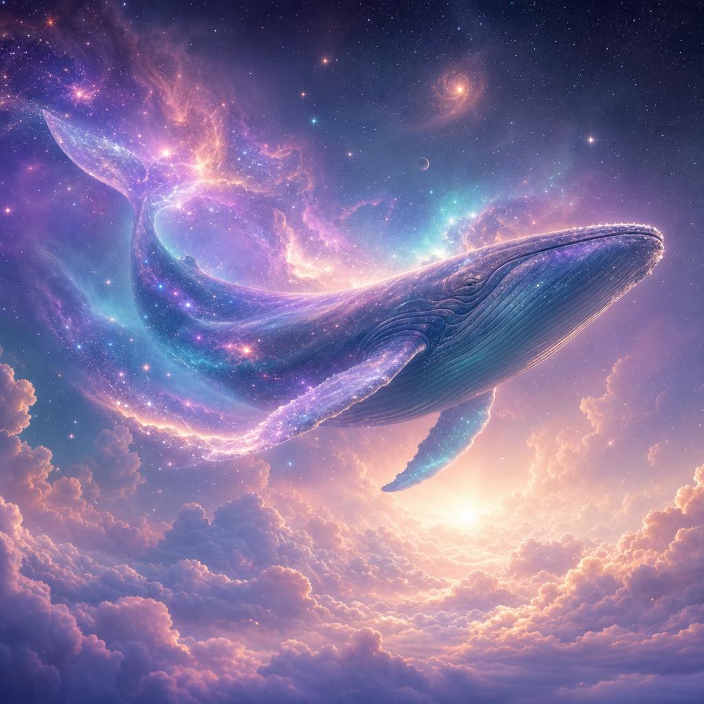 AI 生成:星云中的鲸