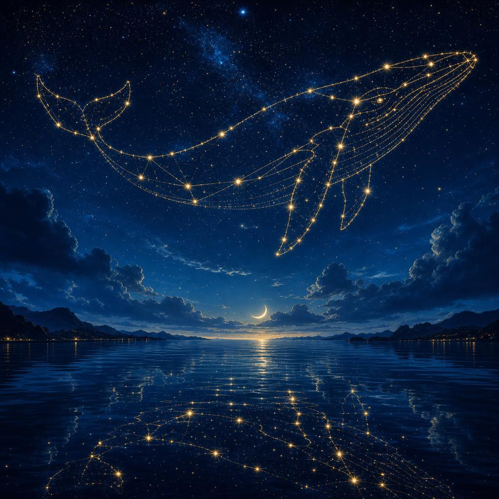 AI 生成:鲸鱼星座